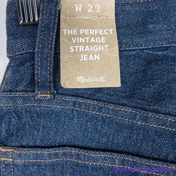 NEW Madewell The Perfect Vintage‎ Straight Jean in Greenhaven Wash, 23 - Picture 10 of 15